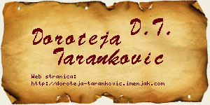 Doroteja Taranković vizit kartica
